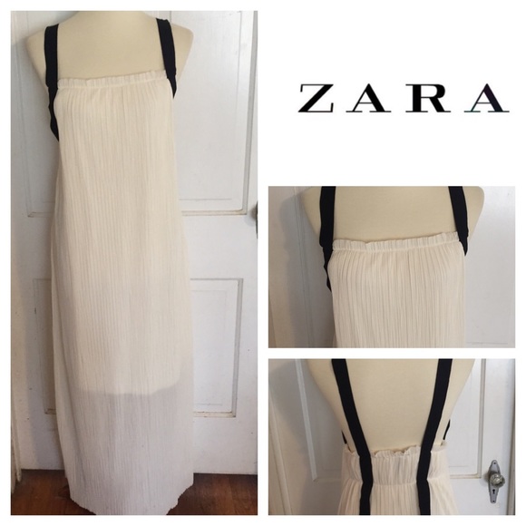 zara cream maxi dress